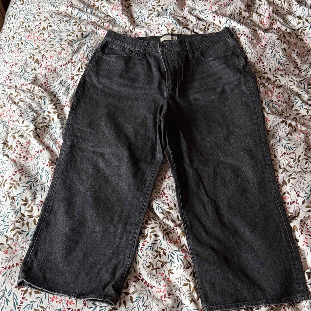 Madewell Black Wide Leg Jeans